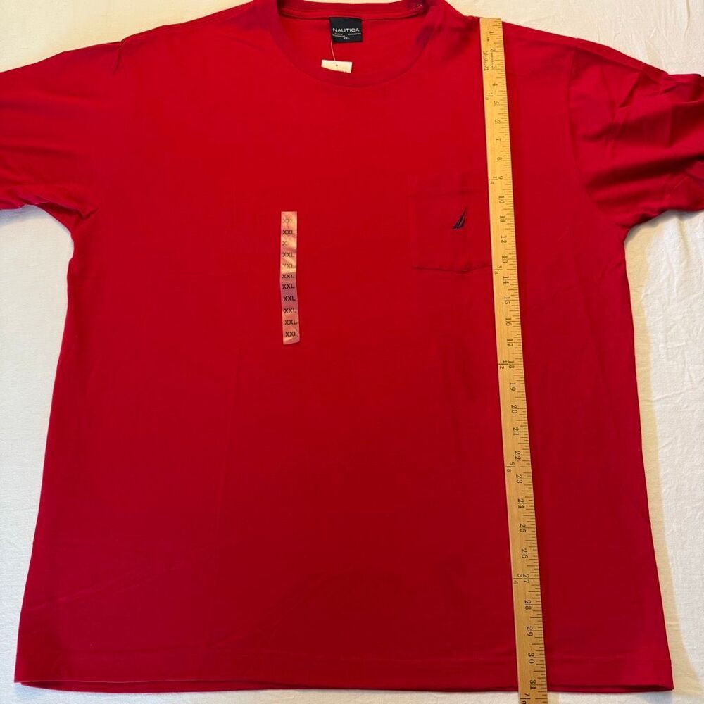 Nautica | NWT Pocket T-Shirt | Red | Crew Neck | Short Sleeve | 2XL - Picture 10 of 12